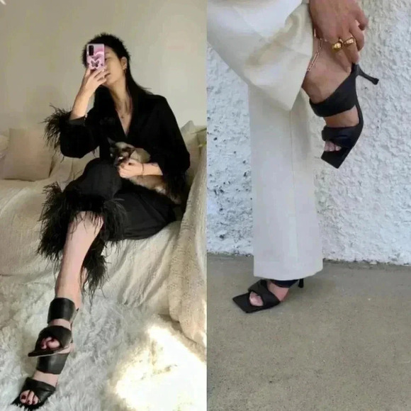 Free People Alohas Twist Strap Mule Sandals Black Size 38 NWOT $190 - Picture 15 of 16